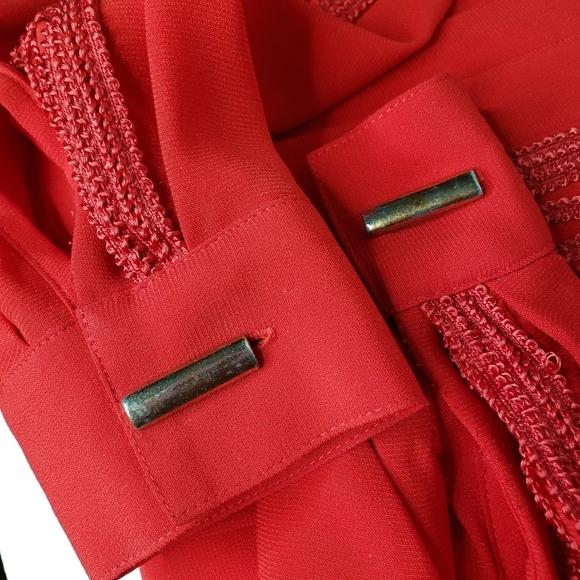 STARINGTON  Red Embroidered Button Blouse - Picture 8 of 15